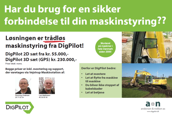 Trådløs GPS-Maskinstyring fra DigPilot