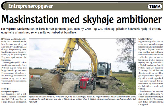 Vejstrup Maskinstation har skyhøje ambitioner